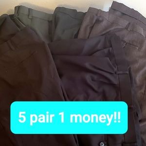 5 pair dress slacks
